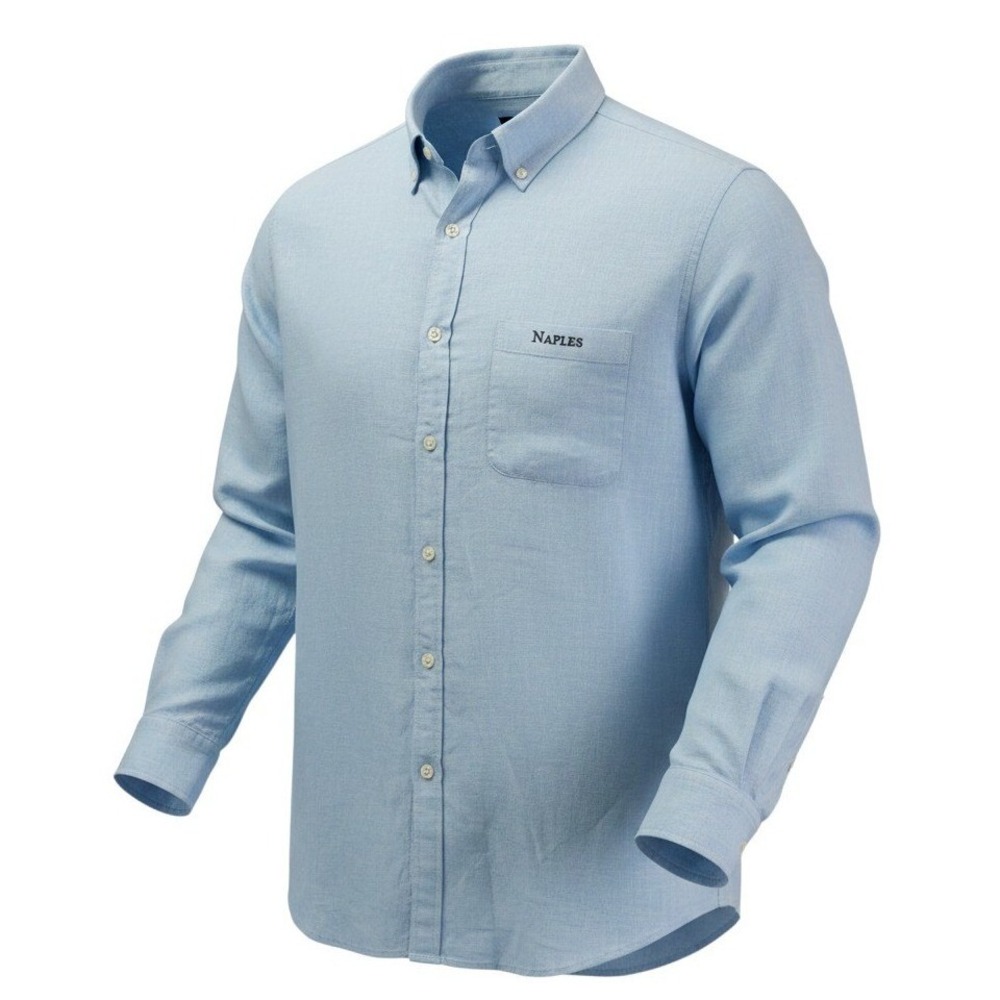 Vineyard Vines Mens‎ XL Blue Linen Naples Shirt Coastal Resort Summer Preppy Top